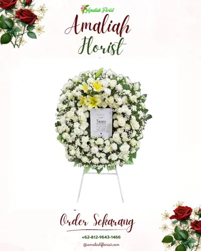 Krans Bunga Duka Cita di Mlatiharjo